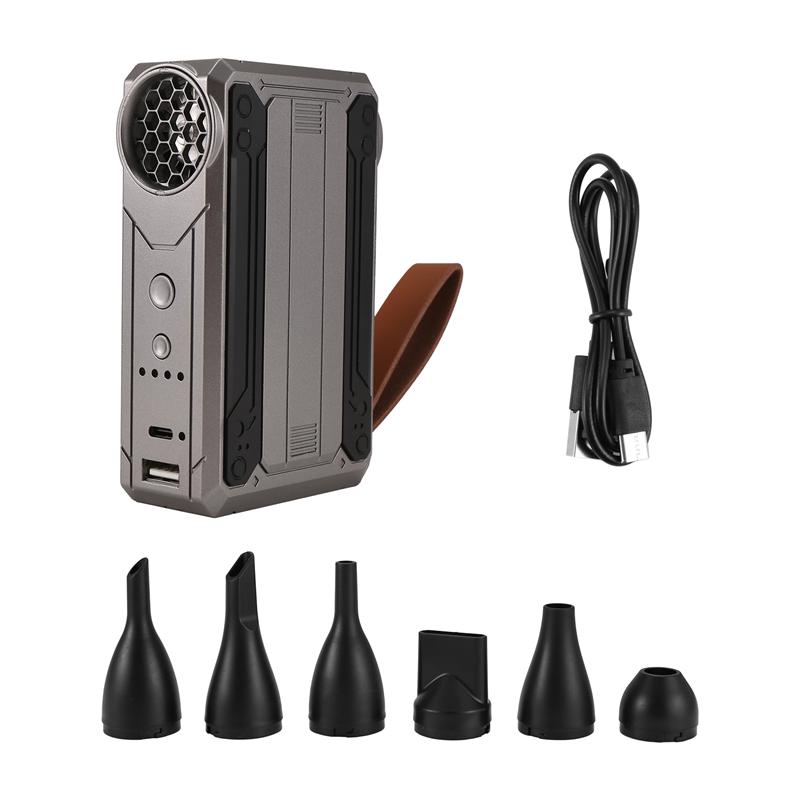 Violent Blower Mini Fan Handheld Rechargeable Portable Turbo Fan with LED Lighting for Outdoors Keyboard