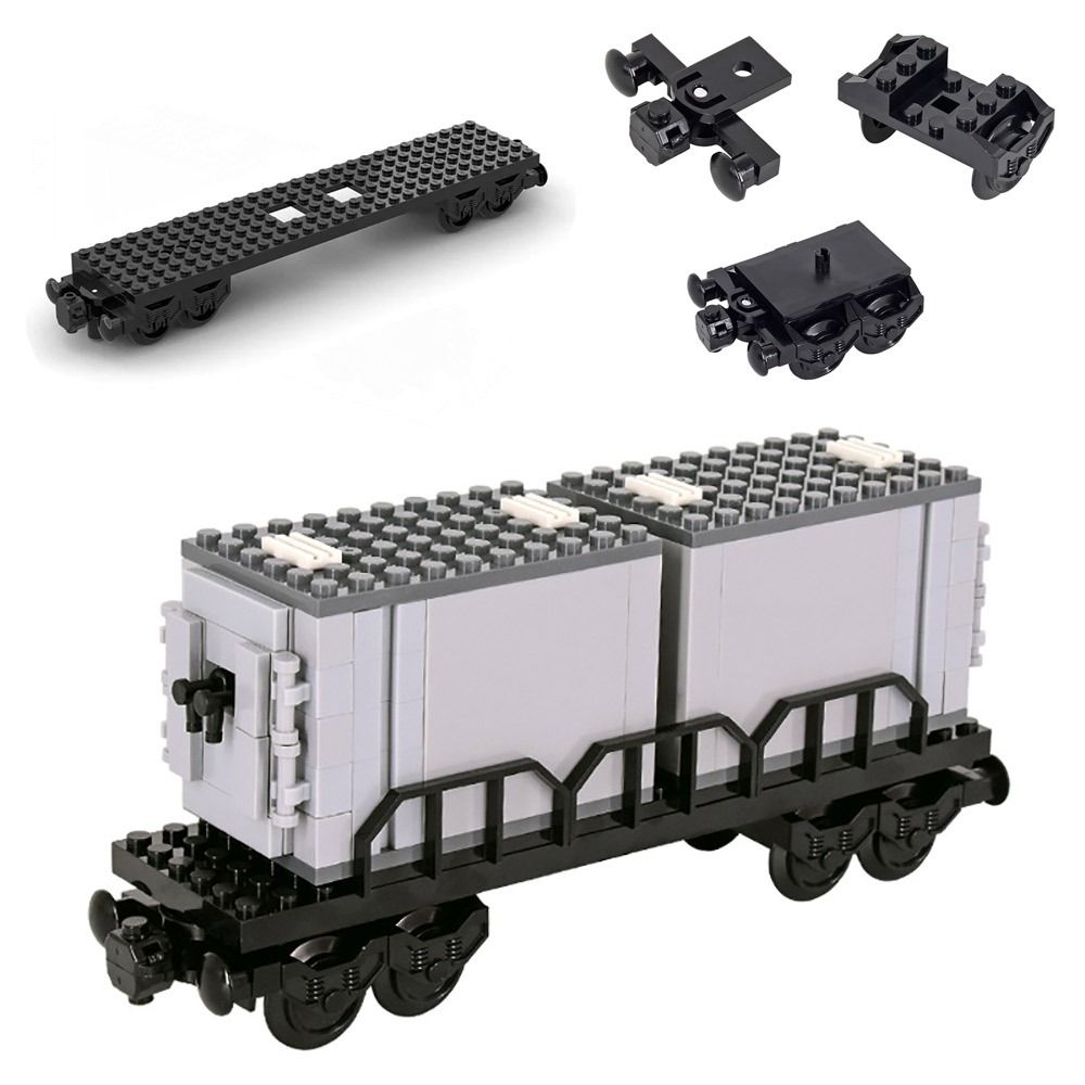 1Pcs New MOC City Train Base Assembled Christmas Gifts Carriage Building Blocks Creative DIY Toys Wheel Bricks for Kid