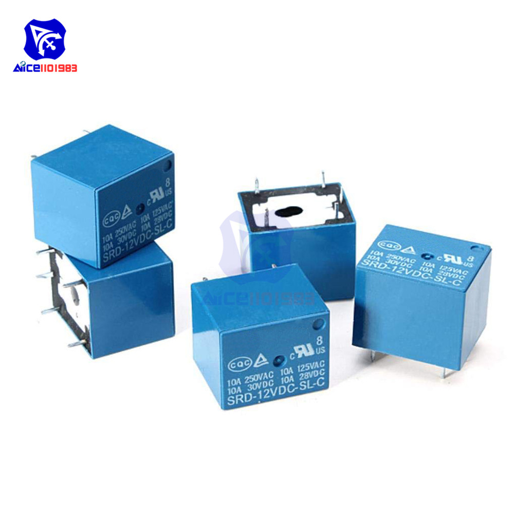 5PCS/Lot 3V 5V 6V 9V 12V 24V 48V 5 Pin DC Relay Module SRD-DC-SL-C Series Relay Board for Arduino Household Appliance