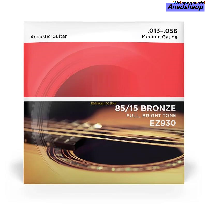 WeihonghunfeiEZ930 13-56Music Accessory 85/15 Bronze Acoustic Guitar Strings Portable For 6Strings Rich Tone Bright Sound Best Choice For Music Lovers Bargain price