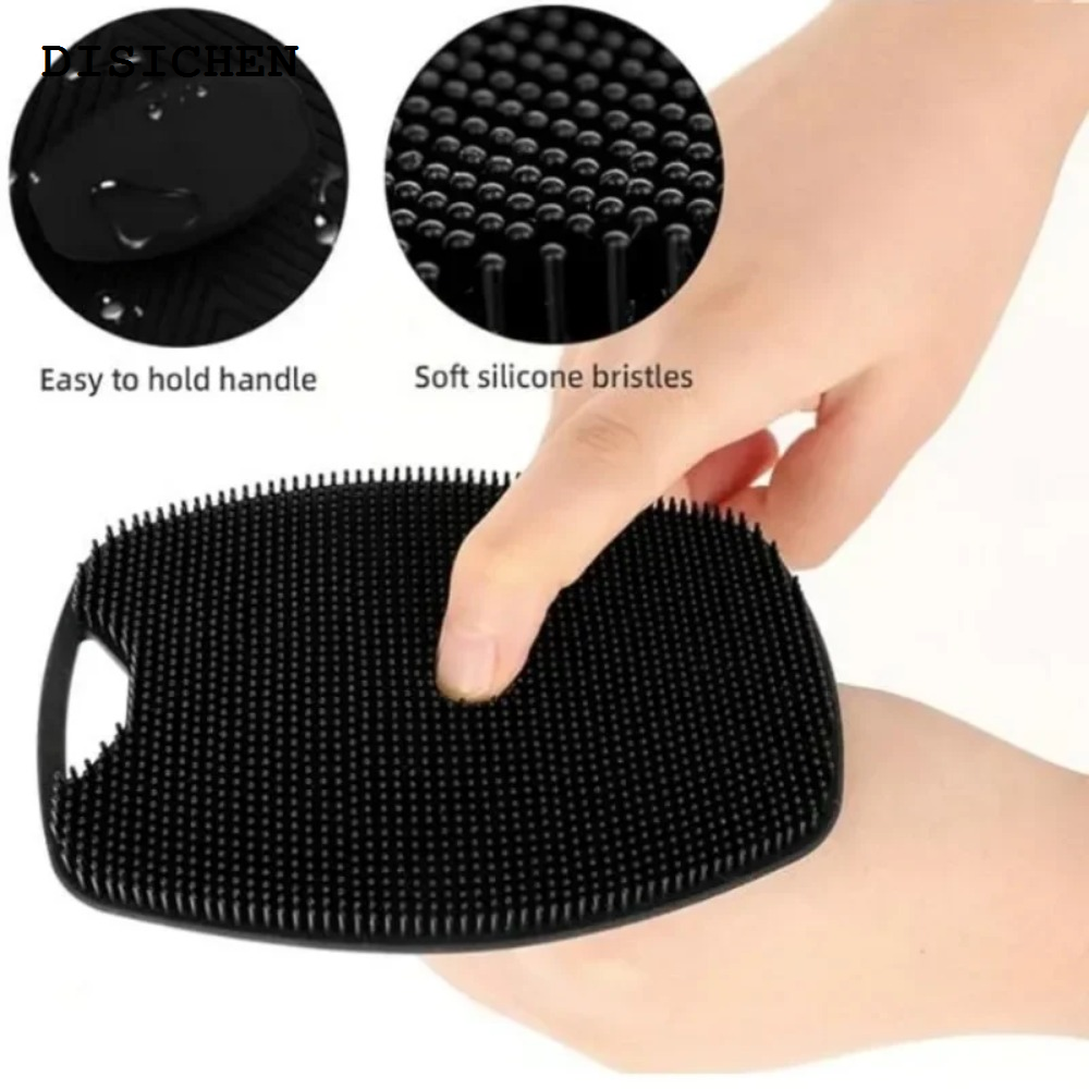 DISICHEN Fashion 1pc Soft Silicone Exfoliating Brush Cleanser Body Cleansing Scrubber Shower Gentle Massage Bath Brush For Men