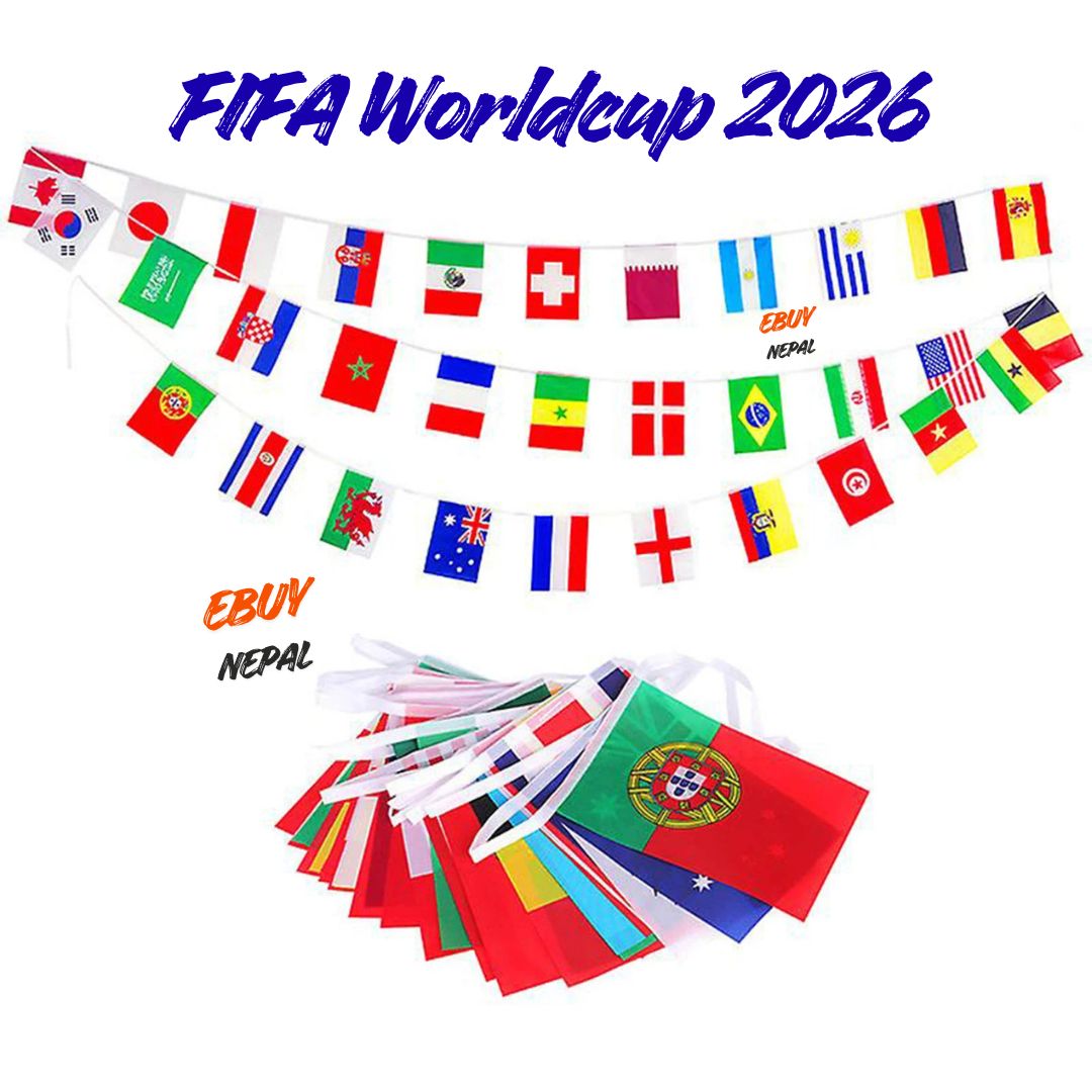 Big Size 48 Countries FIFA World Cup Flag 2026 :- 60 Feet Long