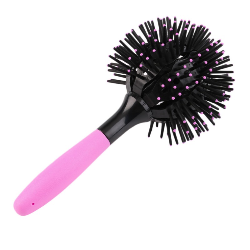 Aweisuan Hot Sale 1pc New 3D Round Hair Comb Hair Brush Salon Styling 360 Degree Ball Hairdressing Tools Detangling Hair Brush Heat Resistant Comb