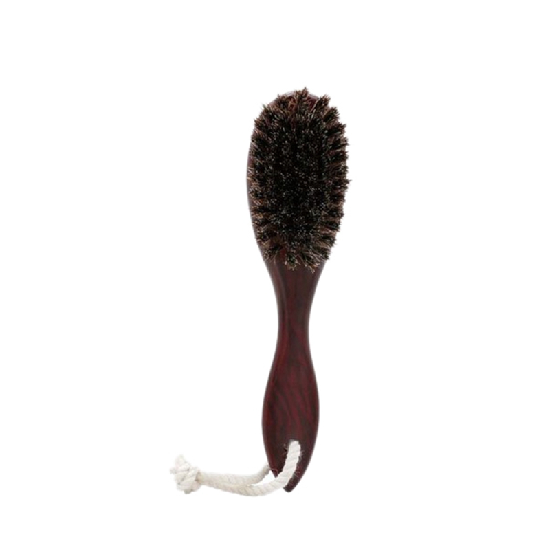 NAMUNY Horse Hair Wave Hair Beard Brush Hair Comb Wooden Handle Large Curved Comb Men Natural Hair Combs Hair Styling Tools