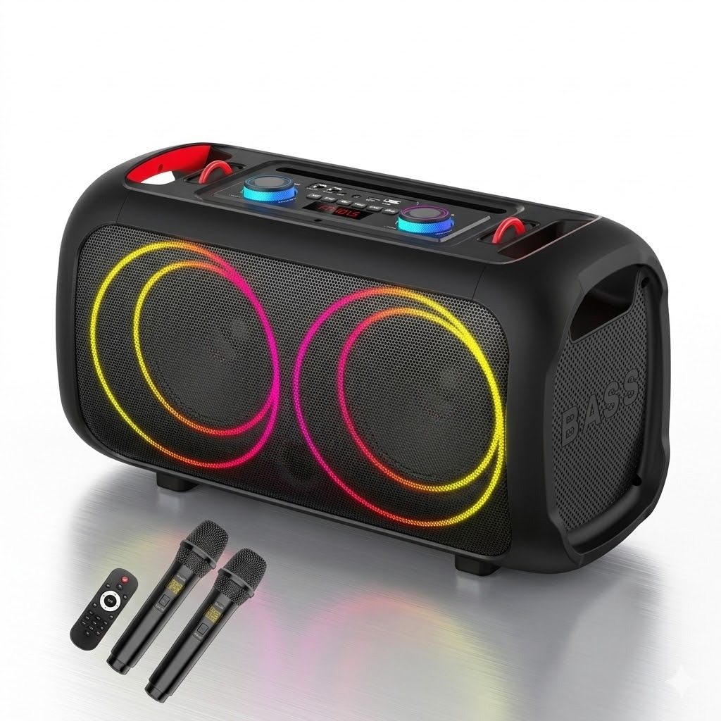 ZQS L17 Outdoor Portable Karaoke Bluetooth Speaker 40W With Two Microphones