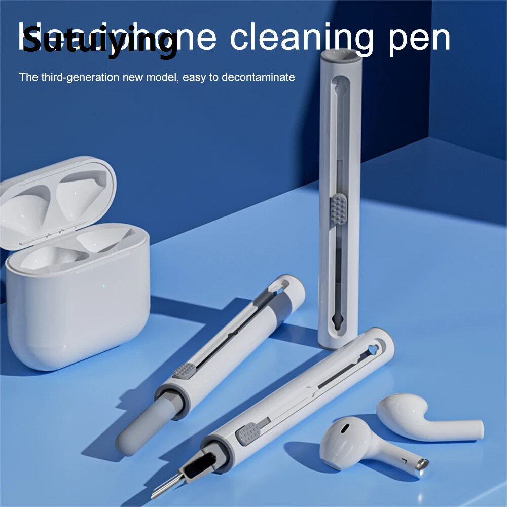 Sutuiying multi cleaning pen Earphone Cleaning Pen Portable Cleaning Kit Clean Earplugs Dirt Brush for Airpods Pro 1 2 3 Bluetooth Earphones Cleaning ToolTool Sets
