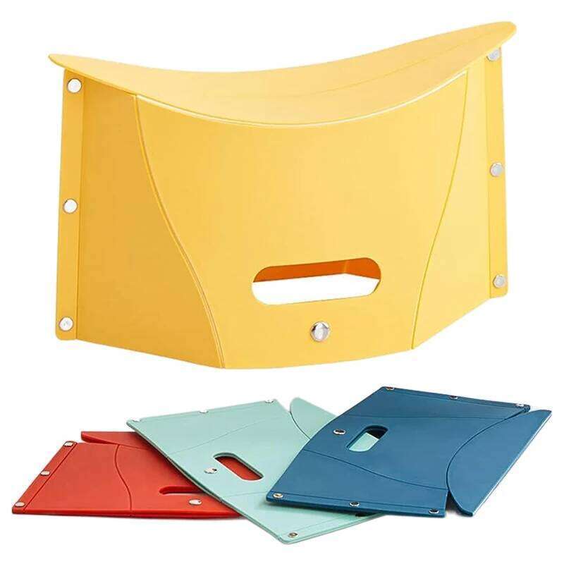 Folding Stool Mini Portable with Handle PP Material Outdoor Camping Go Fishing Colorful Multifunctional Storage Basket TMZ