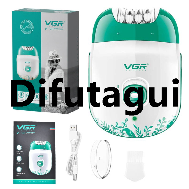 Difutagui Special Offer Original VGR Rechargeable Women Epilator Electric Female Luxury Epilator For Face Hair Removal Machine Facial Legs Depilatory Body