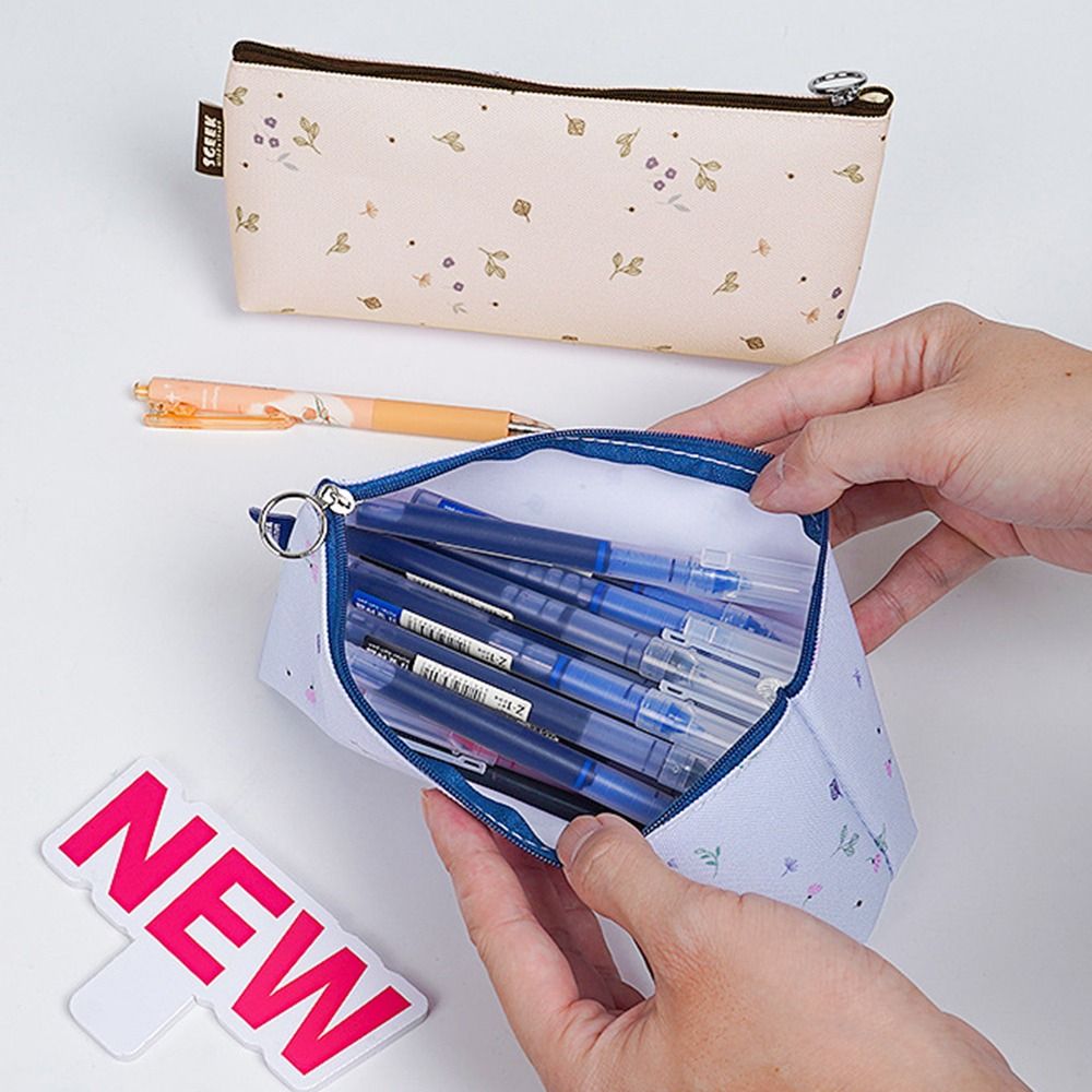 Cute Oxford Cloth Pen Bag Large Capacity Multifunctional Stationery Bag Pen Box for Students