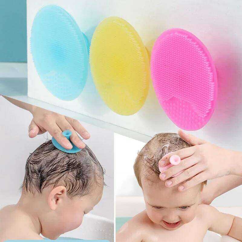 Shampoo for Baby Infant Bathing Soft Silicone Boys Kids Shower Brush Head Hair Washing Massage Brushes Wipe Comb