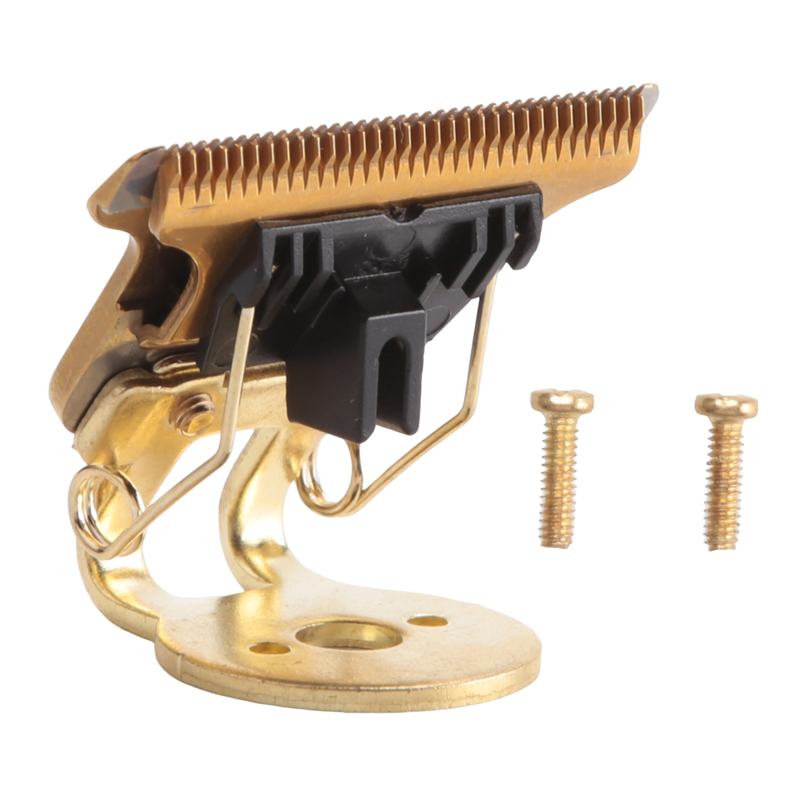 OUMERY T-Shaped Hair Clipper Blade with Stand T9 Blade Trimmer Replacement Replacement Clipper Gold