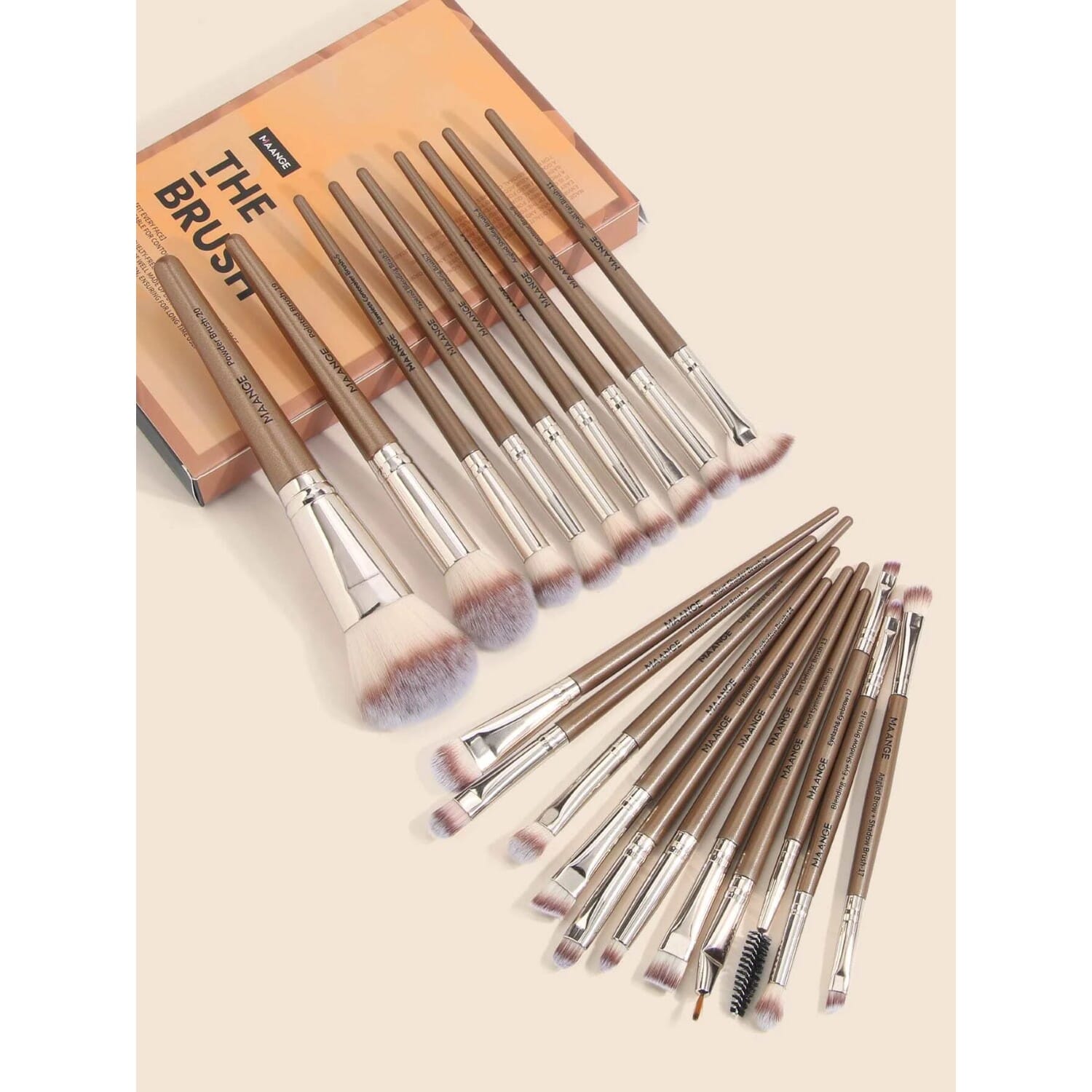 MAANGE 20pcs Makeup Brushes Set Professional Eye Shadow Powder Foundation Brush Best Blending Concealer Cosmetic Tools with Bag