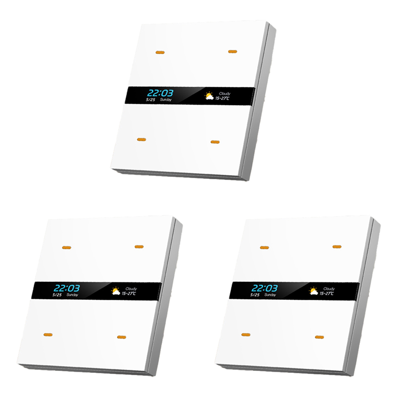 ARELENE 3X Tuya Zigbee Smart Scene Switch Lighting Smart Control Scene Control Switch Panel Smart Socket 485 86 Box B