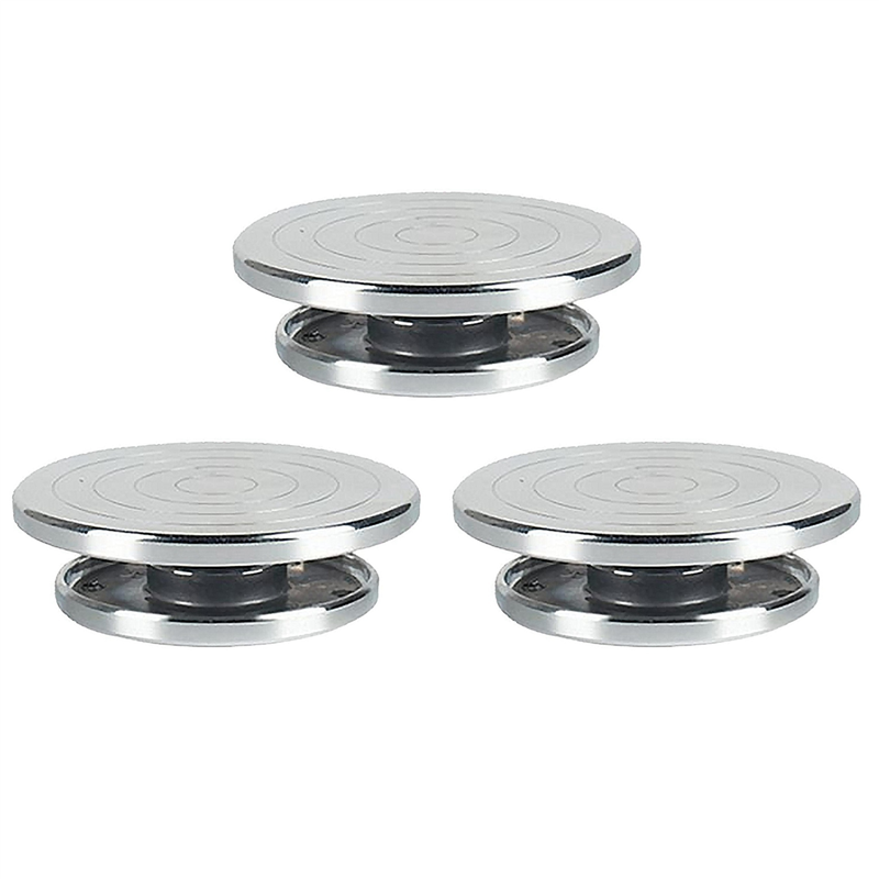 NAMUNY 3X Heavy Duty Sculpting Wheel Turntable Pottery Stand Revolving DIY Tool Art Crafts Platform for Model Building - 15cm