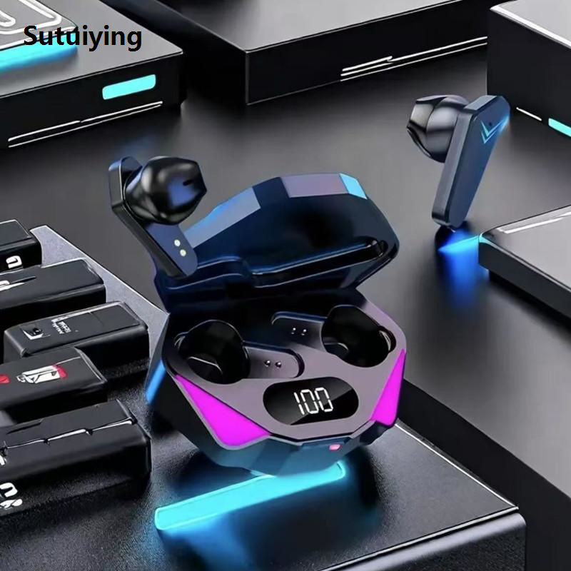 Sutuiying New X15 TWS Bluetooth Earphones Wireless Headphones 65ms Low Latency Luxury Earbuds Esport Gaming Headset Gamer Earphone Mic For Xiaomi