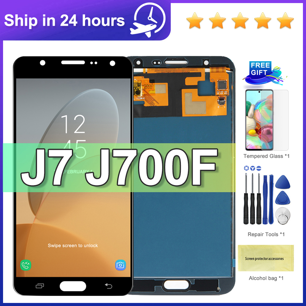 New specials 5.5| For AMOLED For Samsung J700 LCD Display J700F J700H J700M Touch Screen Digitizer For Samsung J7 2015 LCD Assembly