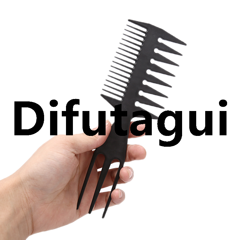 Difutagui Big Teeth Double Side Tooth Combs Barber Hair Dyeing Cutting Portable Coloring Brush Hair Brush Man Hair Styling Tool
