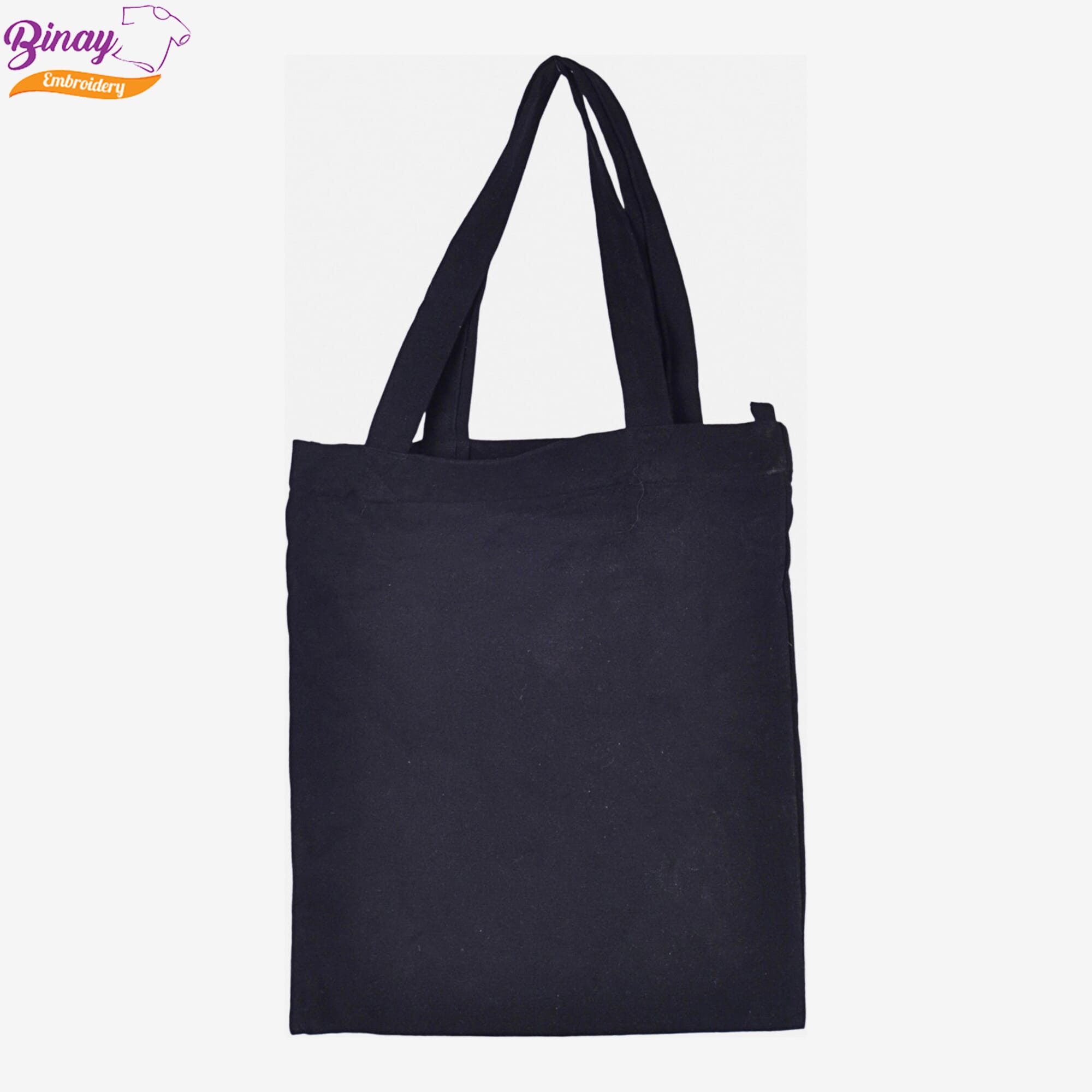 Binay Embroidery Black Plain Tote Bag For Women- Fashion | Bags | Tote Bags For Women | Side Bags | Shoulder Bags |