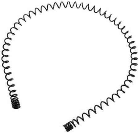2Pcs Fashion Men Iron Headband for Men Black Spring Wavy Hairbands Fashion Headwear