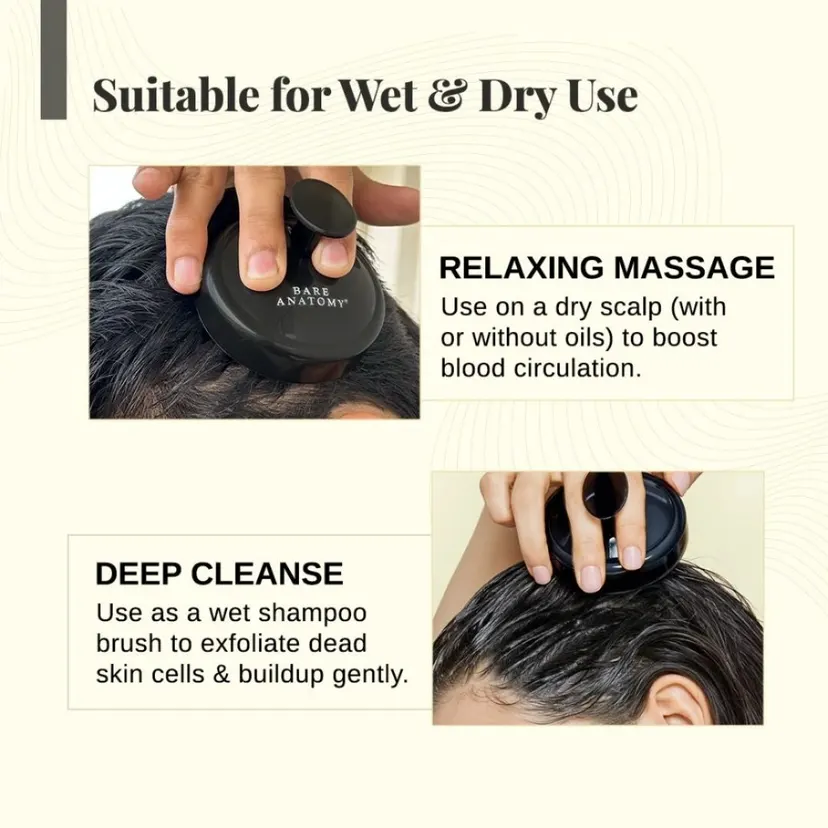 Relaxing Scalp Massager - Gentle Shampoo & Hair Care Brush