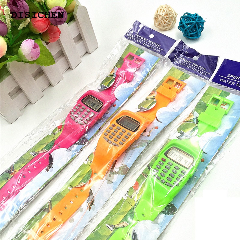 DISICHEN Luxury 2 in 1 Fashion Digital Student Exam Special Calculator Watch Children Electronic Watch Time Calculator New Watch Mini Calculator