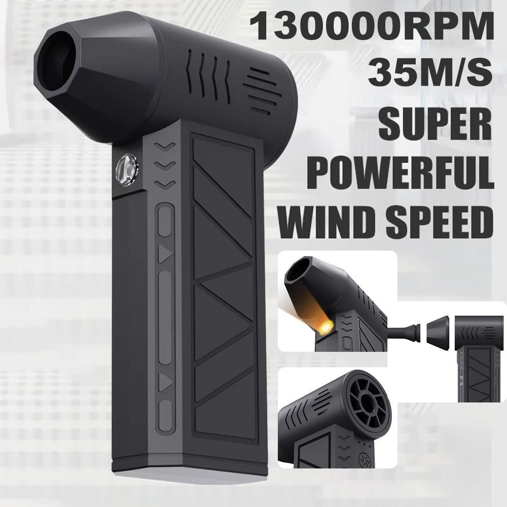 Cleaning Wind Speed 35m/s 130000RPM Turbofan With Flashlights Dust Removal High Power Jet Fan Dust Blower Powerful Violent Turbo Fan