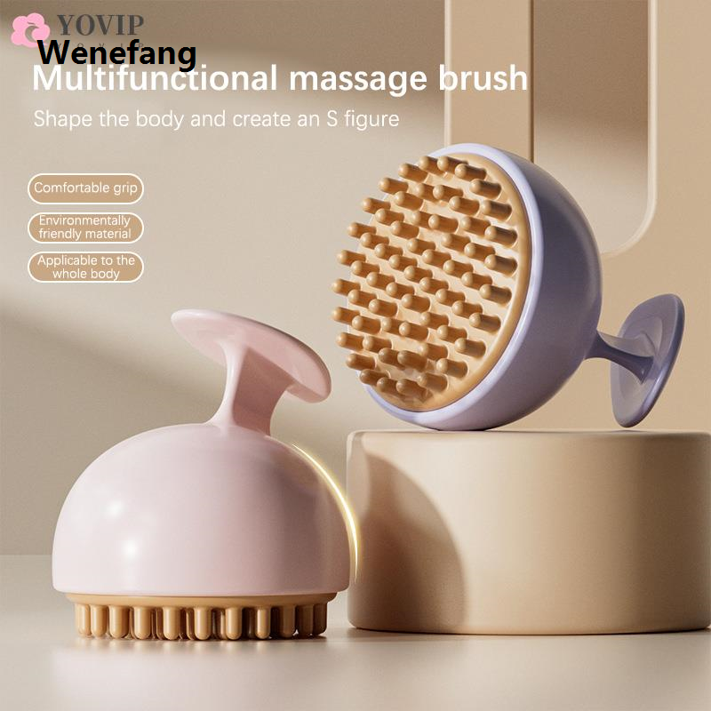 Wenefang 1pc Handheld Gua Sha Massage Brush Natural Waist Leg Body Meridian Scraping SPA Therapy Anti Cellulite Relaxation Tool