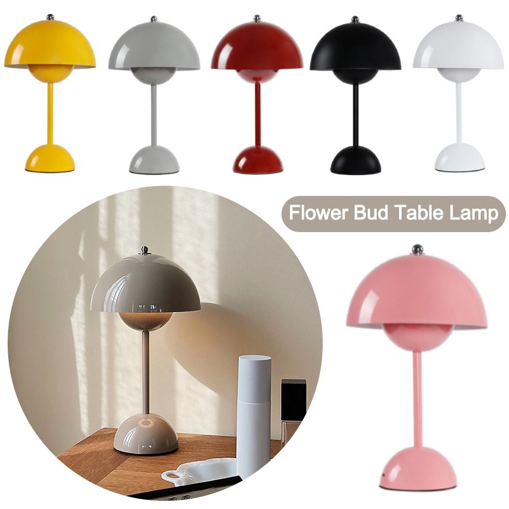 Gifts USB Rechargeable Flower Bud Table Lamp Lighting Tools Three Speed Adjustment Indoor Lighting Fixture Touch Switch Bedside Table Light