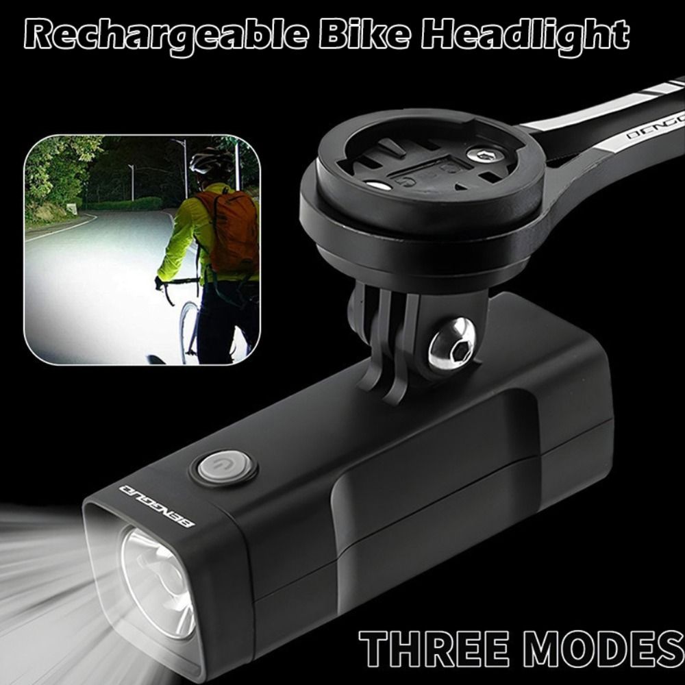 Portable Rechargeable Bike Headlight LED Ultra Bright Bicycle Lamp Easy Installation Waterproof Flashlight for Outdoor Riding
