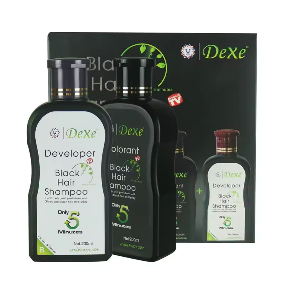 Dexe Black Hair Shampoo - Gray Hair Solution with Natural Look