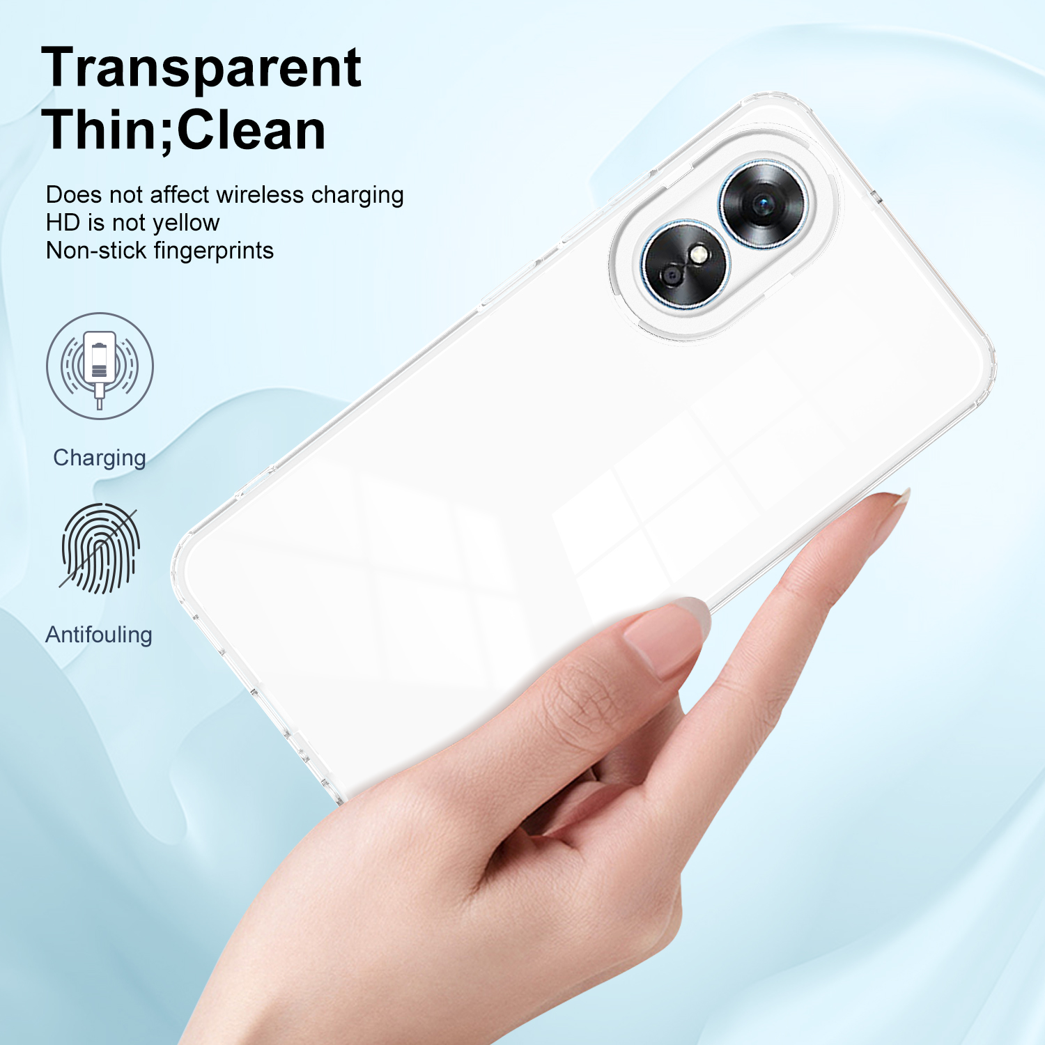 3 in 1 Full Body Protection Clear Case for OPPO A98 A57 A77 A78 A38 A16 A17 A18 A16S Soft Silicone Luxury Cover