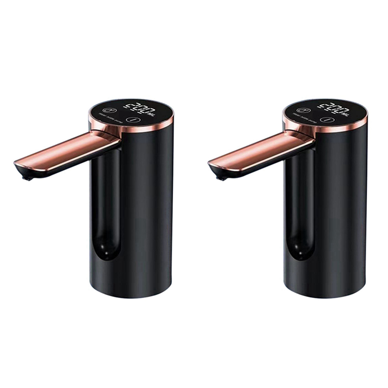 (GGBR) 2X Water Bottle Pump Household USB Electric Foldable Water Suction Device Water Dispenser Water Pump for 5 Gallon,B