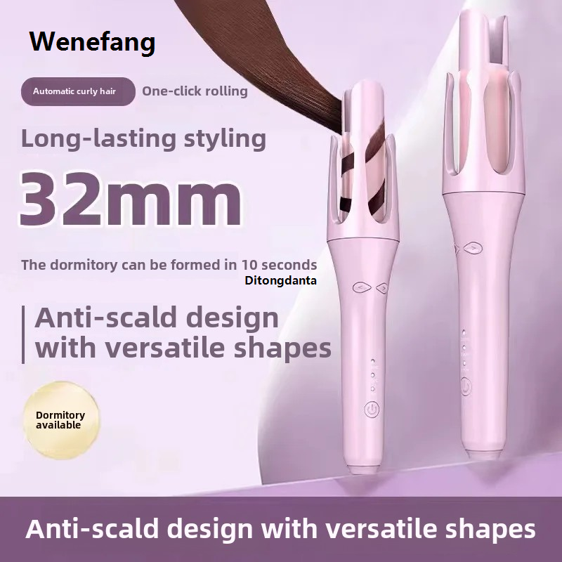 Wenefang Hair Beauty Stick Large Accessories Tool Wave Hair Egg Roll Iron Deep Large 32mm French V Curl Styling Salon Curls