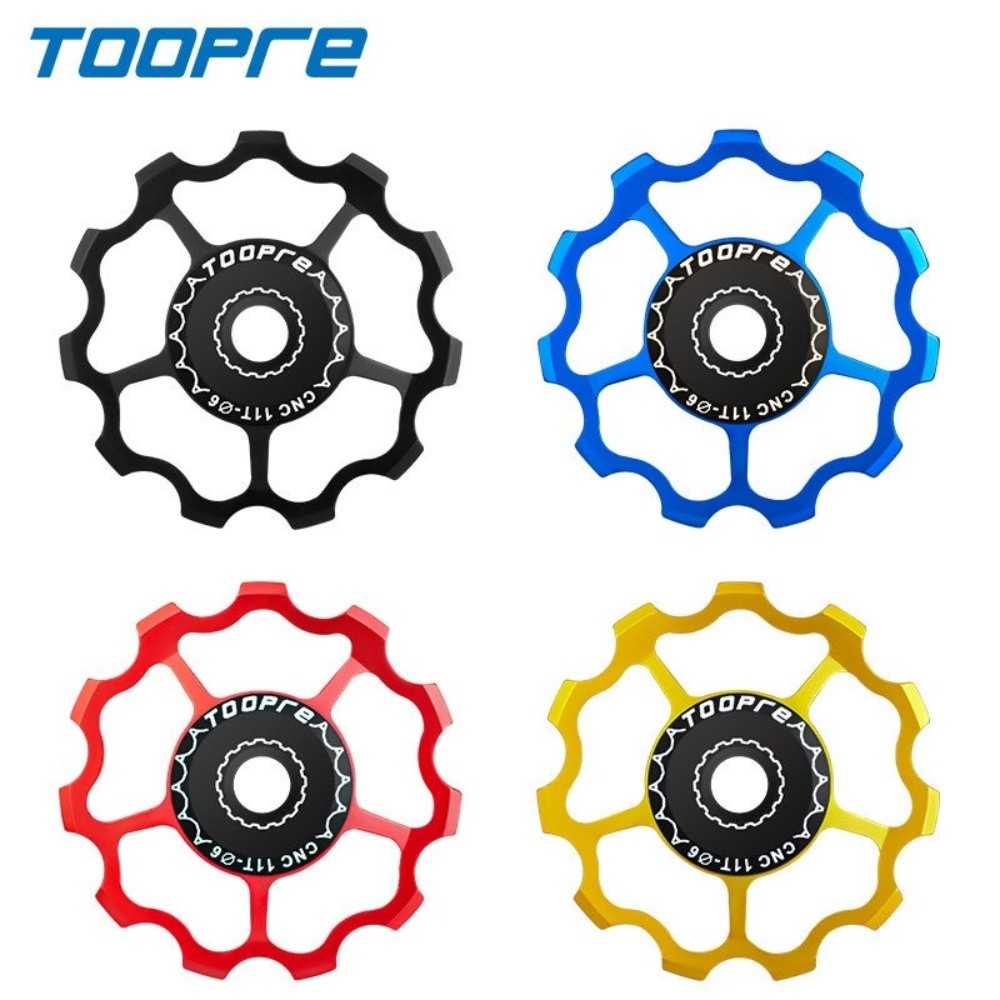 Durable TOOPRE Bicycle Rear Derailleur Guide Wheel Aluminum Alloy Steel Bearing Mountain Bike Derailleur Lightweight 11T 13T Bike Jockey Wheel