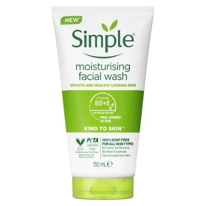 Simple Moisturising Facial Wash, 150ML