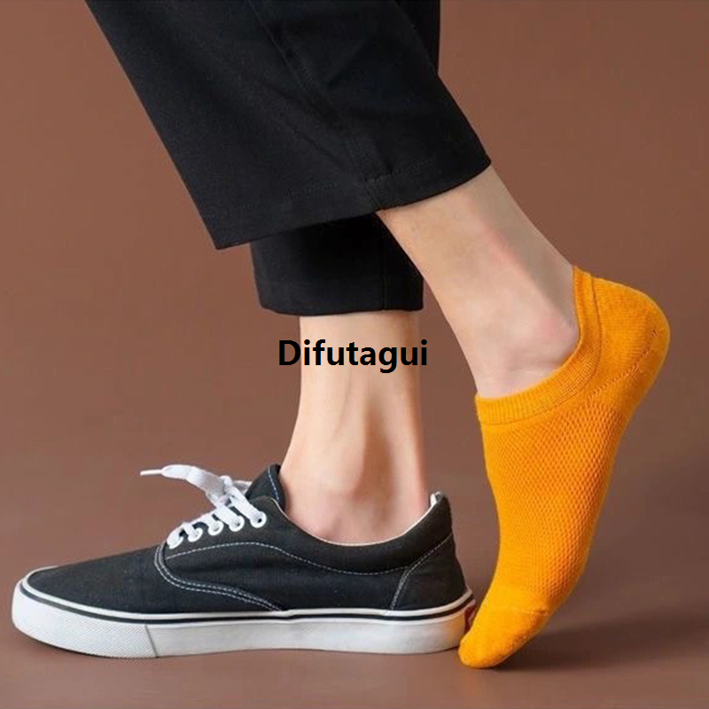Difutagui 2025 New Socks, summer breathable socks, low top men's cotton, Original boat ankles, sweat absorbent, solid color, light waist