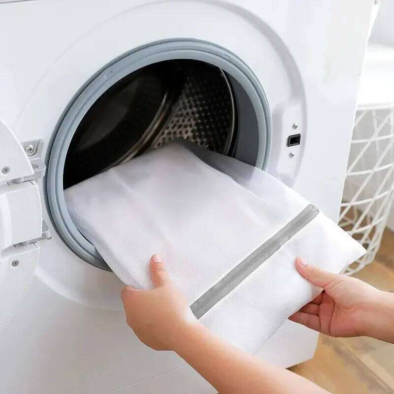 2Pcs White 40X50cm Honeycomb Mesh Laundry Bags For Delicates Net Fabric Durable And Reusable Delicate Wash Bag