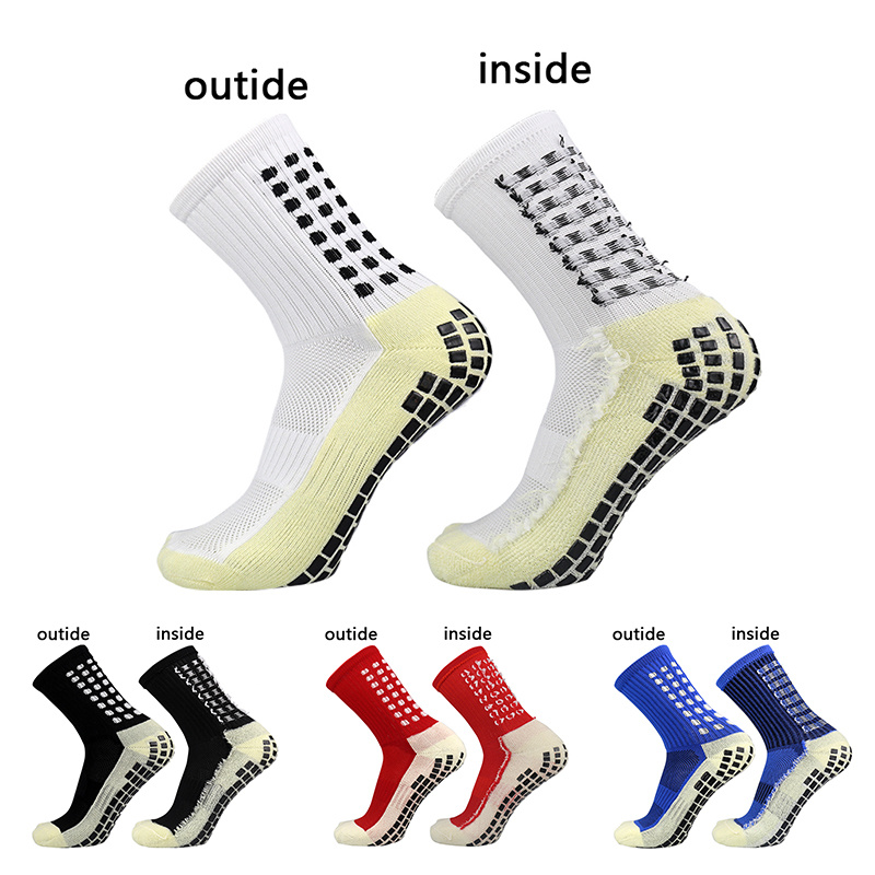 HOT New 2023 Socks Grip Anti Slip Double Football Sided Silicone Breathable Sports Soccer Socks calcetas antideslizantes de futbol