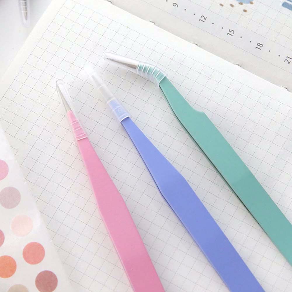Practical Scrpabooking Tape Stainless Steel Notebook Accessorise Journal Accessorise Picking Tool Tweezers Nail Tweezers Macaron Color Nipper