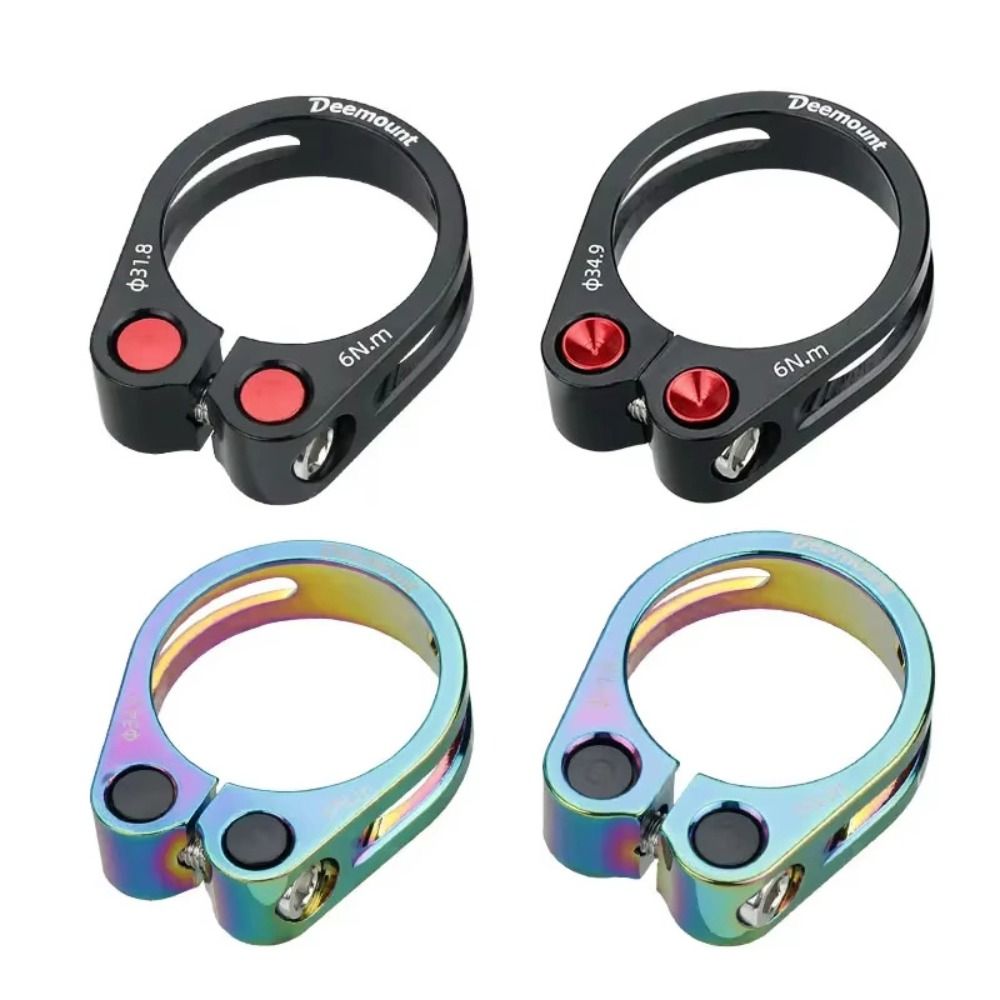 High Quality Aluminum Alloy Bike Seat Clamp 31.8/34.9 mm Black Multicolor Bicycle Seatpost Clamp Bike Saddle Seat Clamp MTB Bike Road Bike