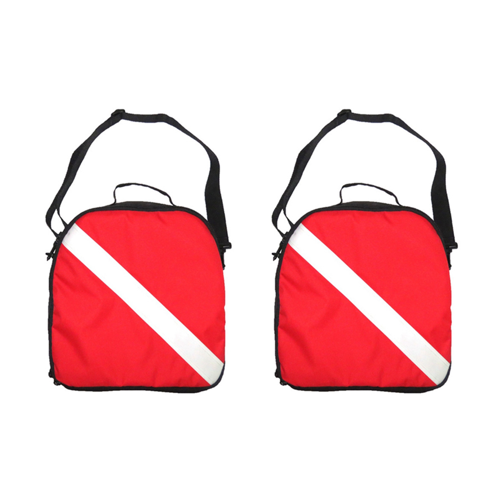 fasdaga 2X Portable Nylon Dive Flag Scuba Diving Protective Regulator Bag with Zipper Carry Handle