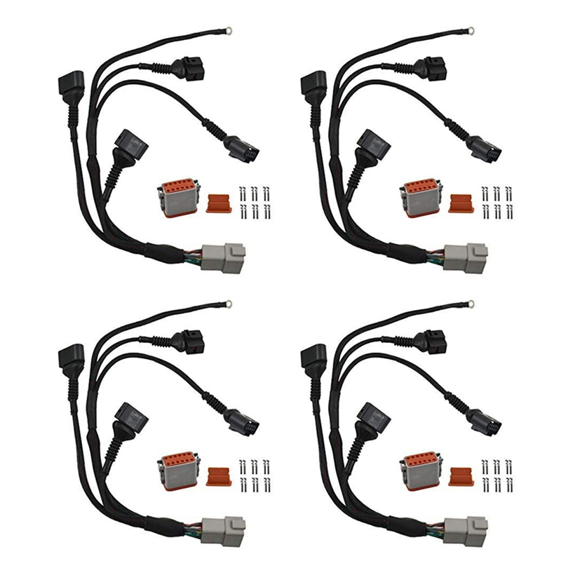 FORIDE 4X 1.8T Ignition Coil Wiring Harness for 1997-2006 TT A4 Golf 1.8L Turbocharged