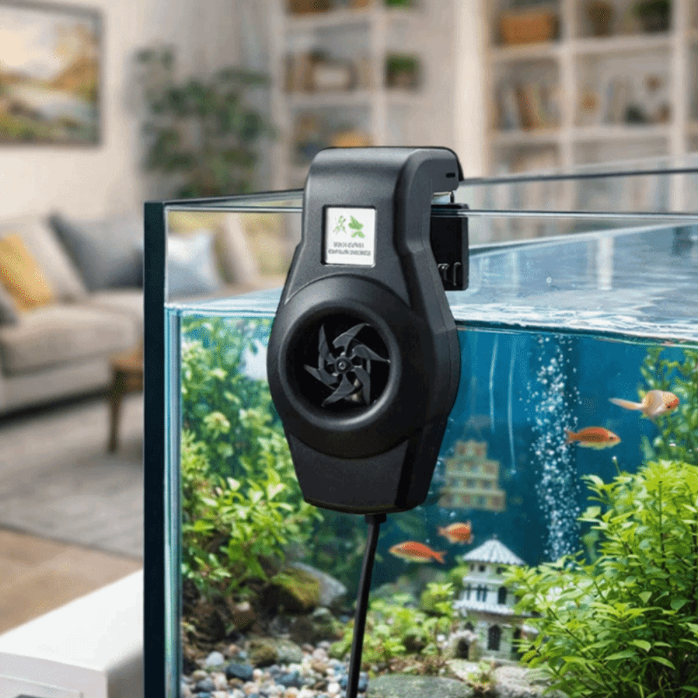 Cooling Artifact Silent Aquarium Cooling Fan Wall-Mounted Powerful Mini Fan Adjustable Fast Cooling Aquarium Wall Fan Small Fish
