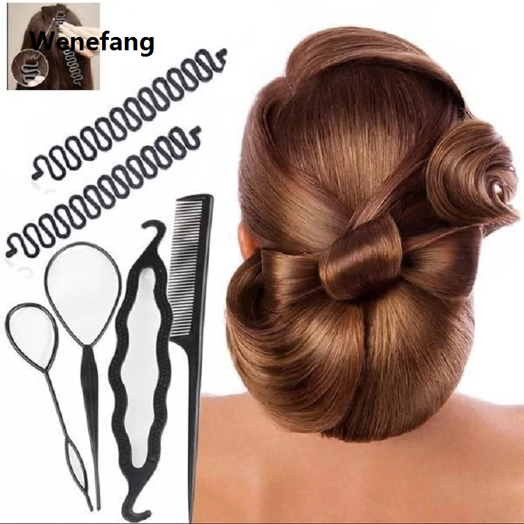 Wenefang Professional Hair Braid Tool Hair Pin Bun Roller Twist Curler Ponytail DIY Hair Styling Hair Styling Tools Braiding Hair