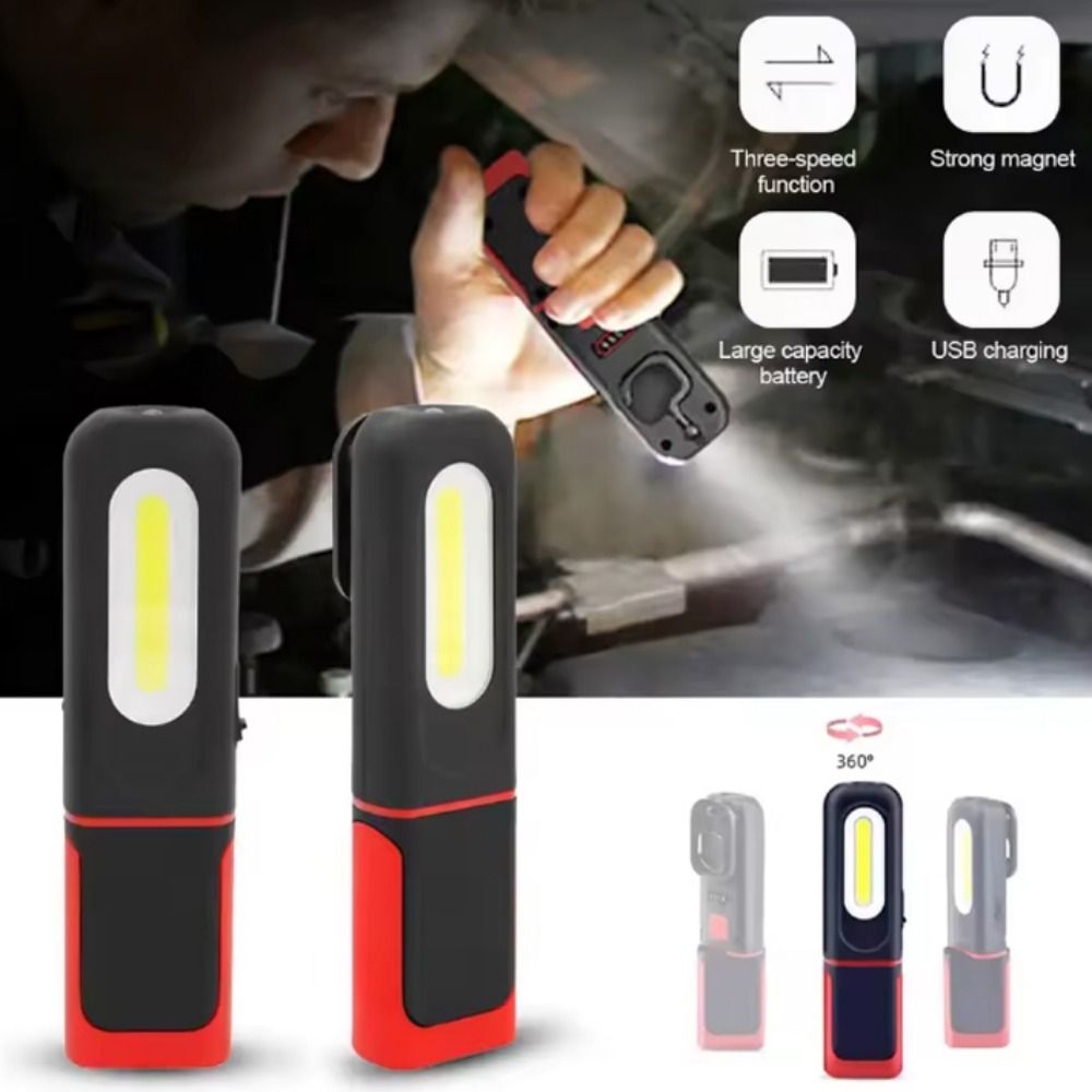 Rechargeable LED Camping Lantern Flashlight with Powerful Portable Light Magnetic Base for Outdoor Tent Work