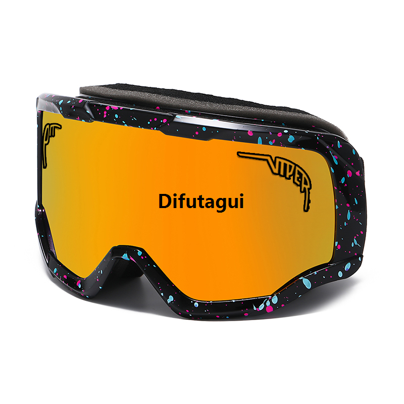 Difutagui Sales promotion PIT VIPER Double Layers PIT Viper Anti-Fog Snowmobile Mask Luxury Ski Cycling Goggles for Men Women Youth Anti-UV, Windproof Safety