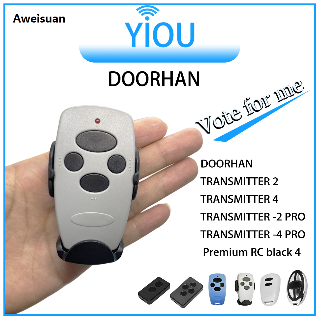 Aweisuan Sales promotion YIOU DOORHAN Transmitter 2 Pro 4 Pro Wireless Remote Garage Door Lock Gate Key DORHAN 2-RPO 2 Button 433Mhz