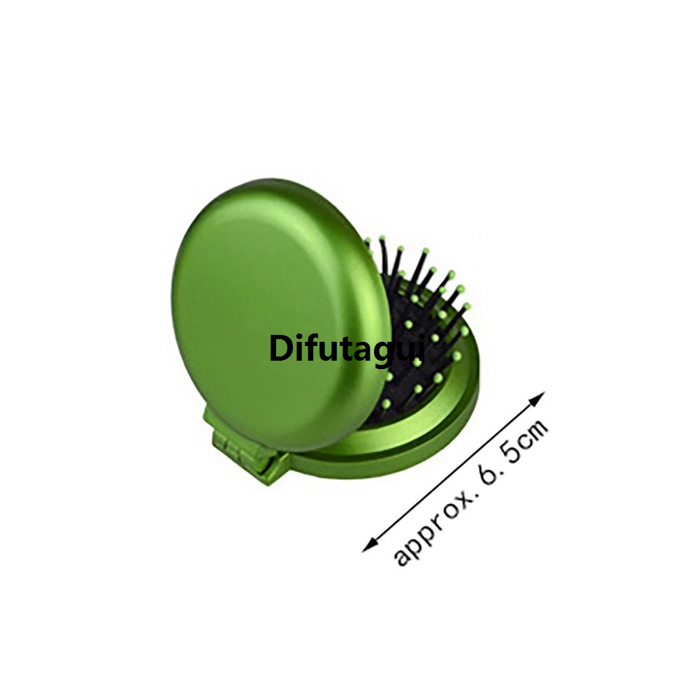 Difutagui Girls massager scalp styling massage hair mirror with 7 fold small High Quality new 2PCS2023 travel size hairbrush color comb hair tool ladies