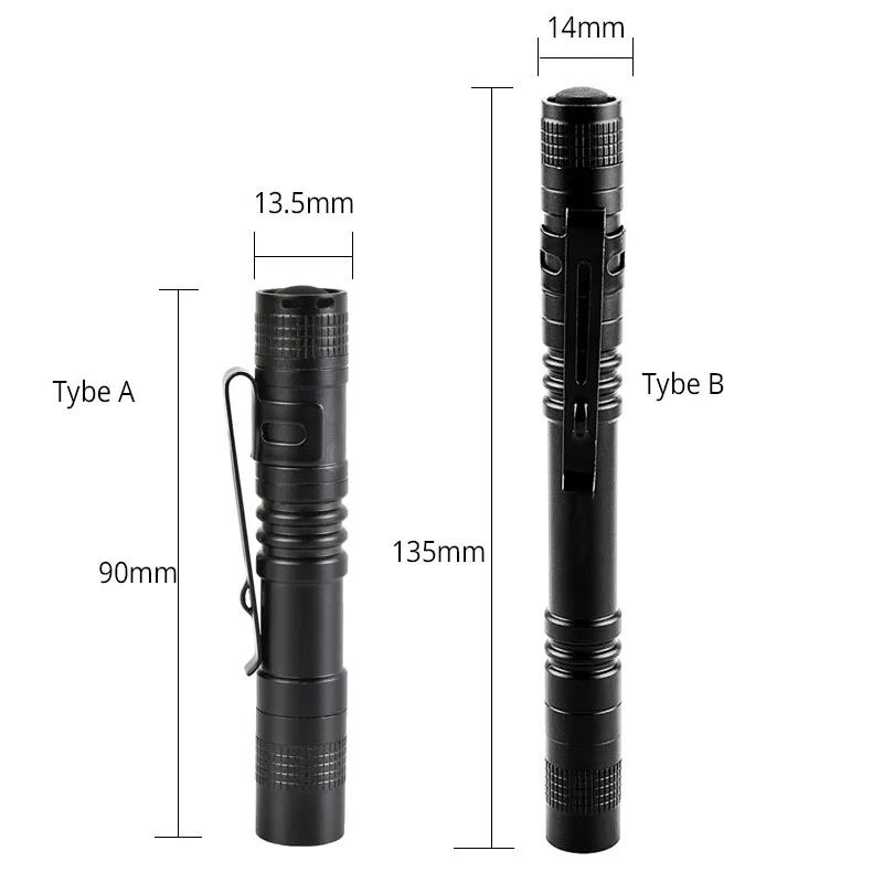Fifty percent discount Portable Mini LED Flashlight Use AAA Battery Small Pen Light medical examination Ultra Brigh Outdoor Emergency Handheld Torch