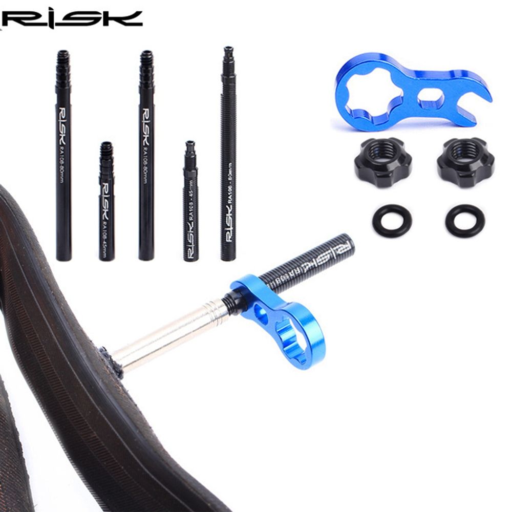 45mm 80mm Removable Integrated With Wrench Bicycle Parts Presta Valve Extender Inner Tubes Valve Extension Bike Accessories